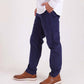 Solid Cotton Chino Pants with Side Pockets