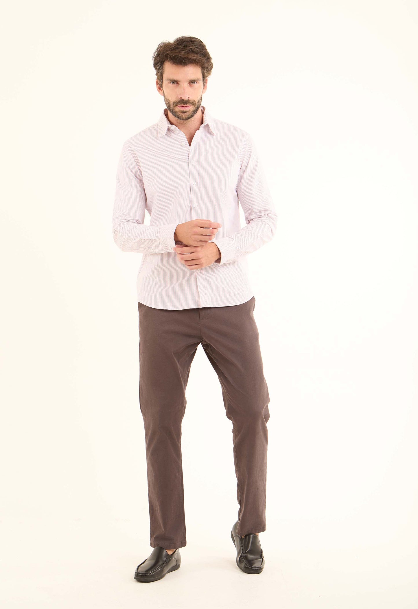 Tri-Tone Pencil Stripes Casual Shirt