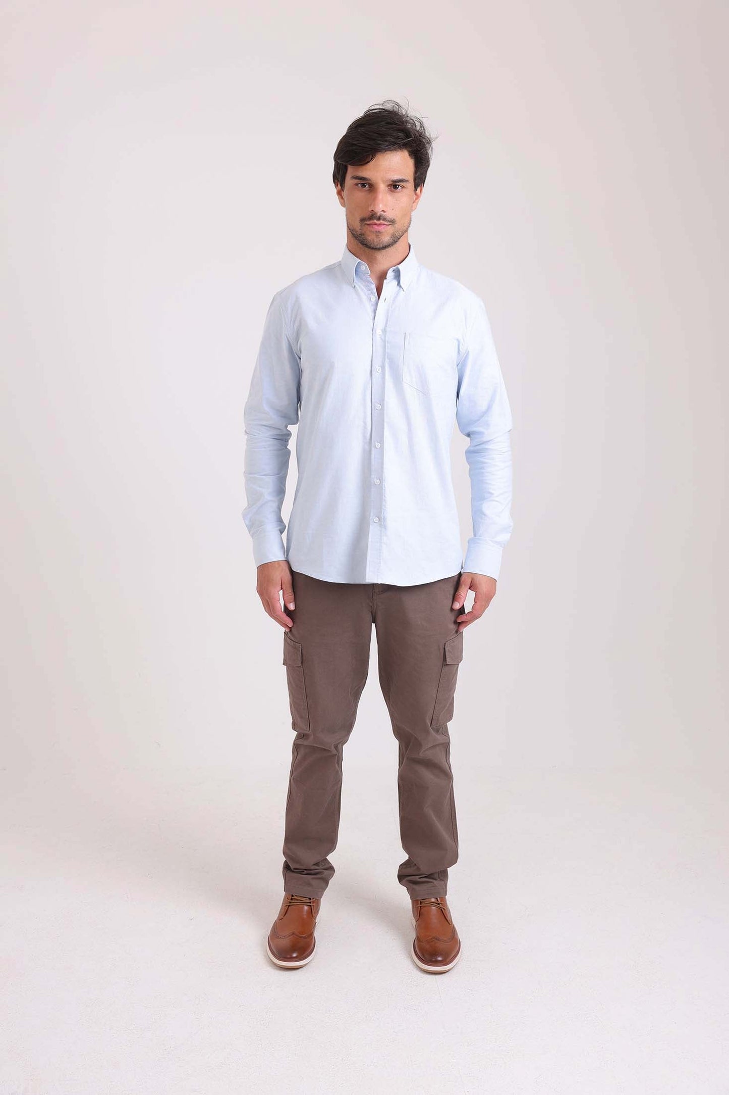Solid Long Sleeves Shirt with Pocket