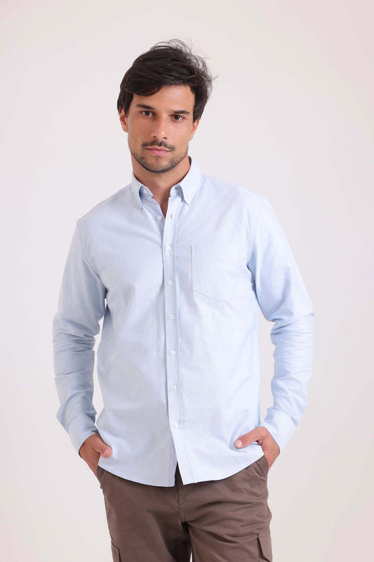Solid Long Sleeves Shirt with Pocket