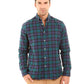 Casual Tartan Shirt with Turn Down Collar