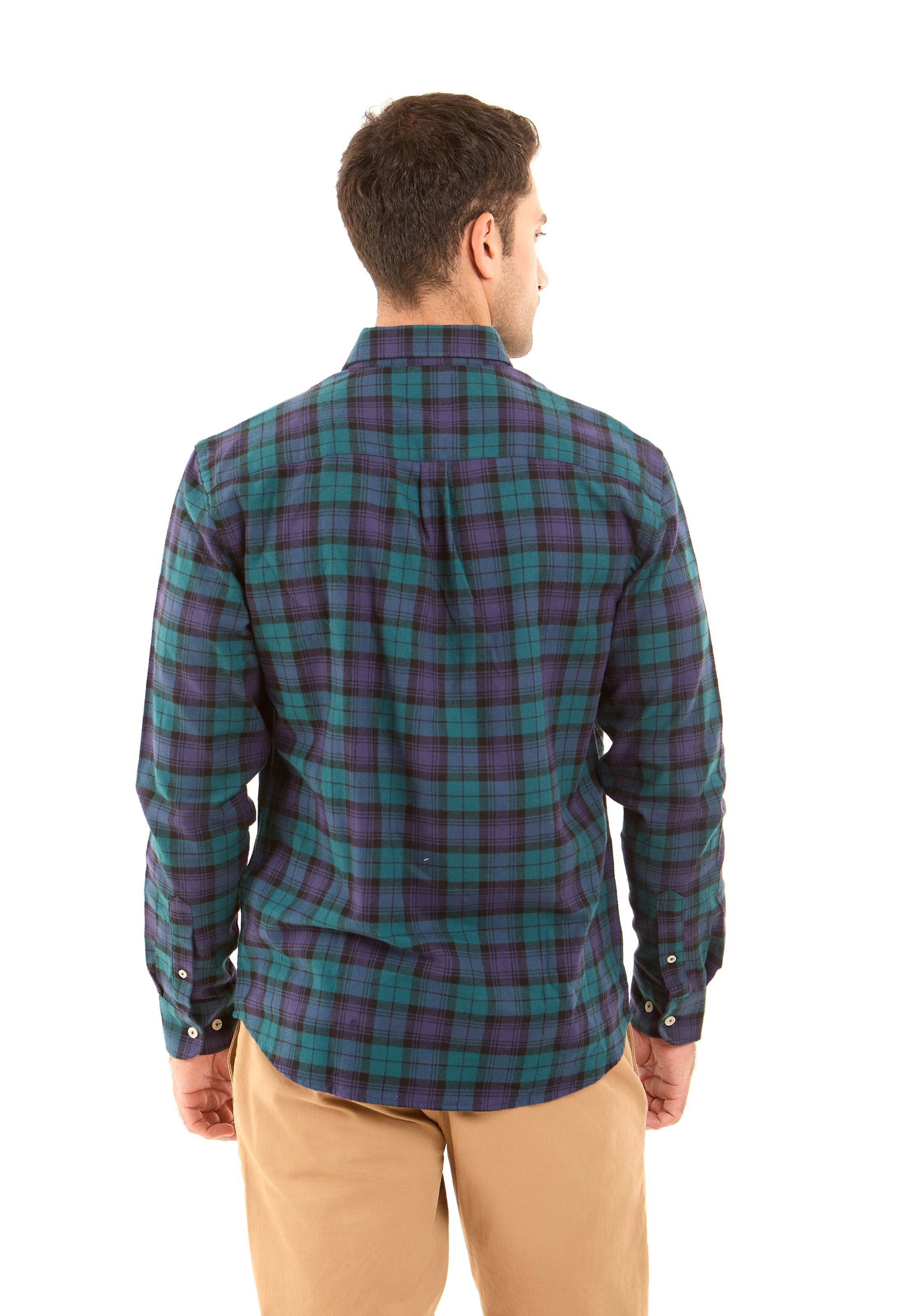 قميص كاجوال بقصة عادية بنقشة مربعات