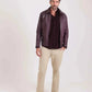 Long Sleeves Elegant Solid Leather Jacket