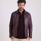 Long Sleeves Elegant Solid Leather Jacket