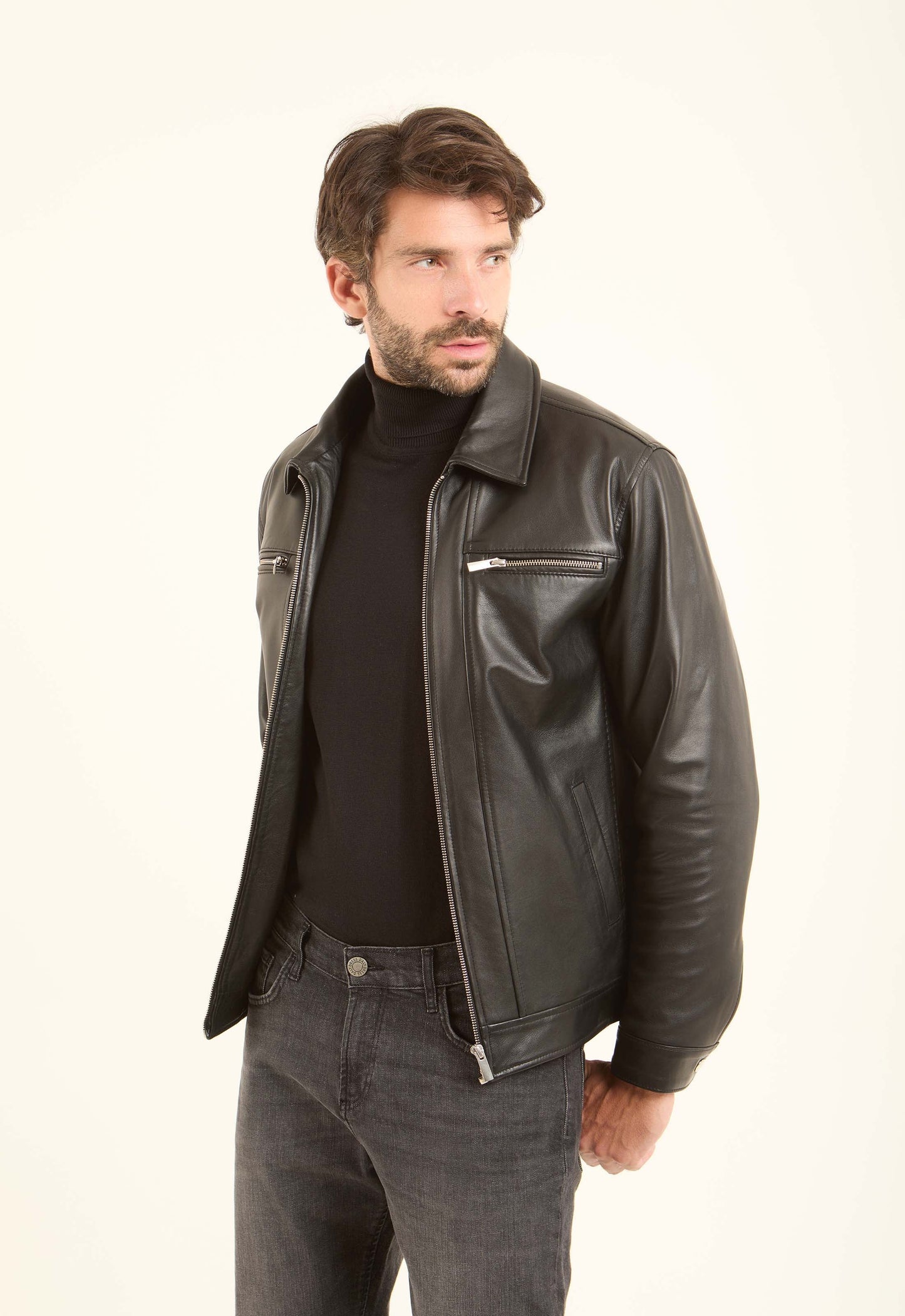 Genuine Leather Standout Jacket