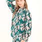 Floral Printed High-Neck Viscose Blouse