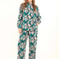 Floral Printed High-Neck Viscose Blouse