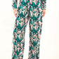 Floral Printed Viscose Wide-Leg Pants