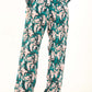 Floral Printed Viscose Wide-Leg Pants