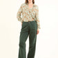 Structured Utility Wide-Leg Pants