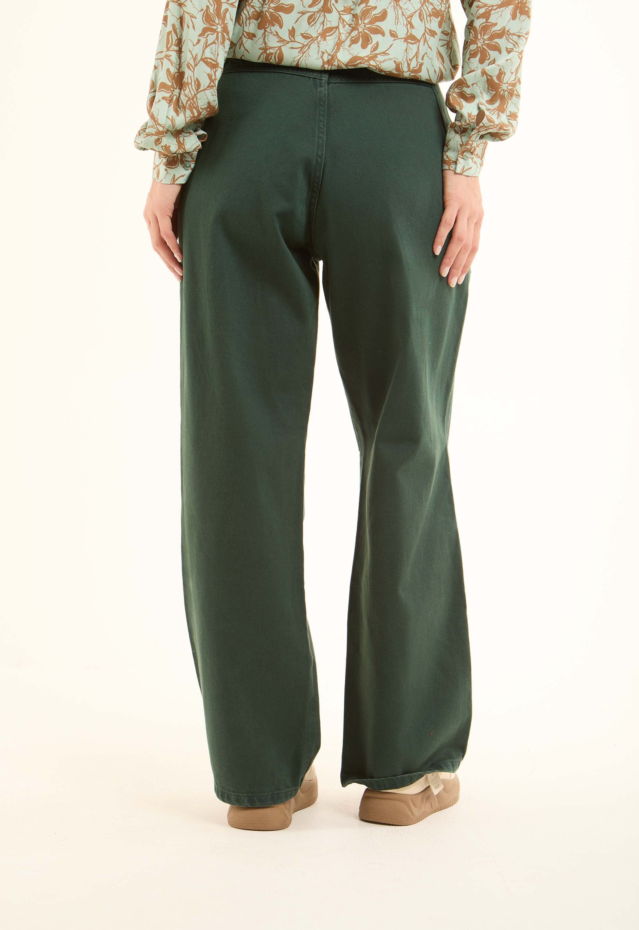 Structured Utility Wide-Leg Pants