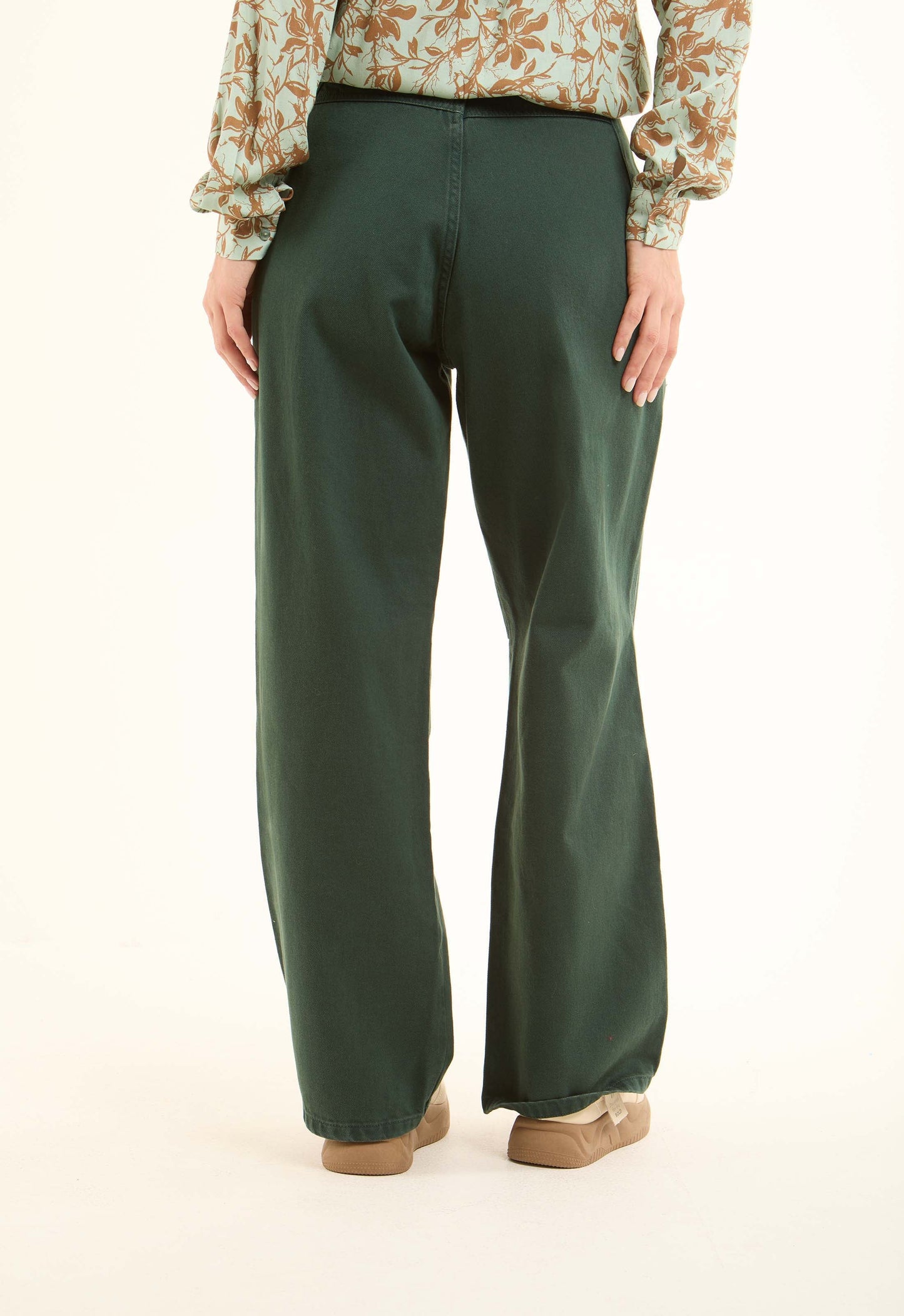 Structured Utility Wide-Leg Pants