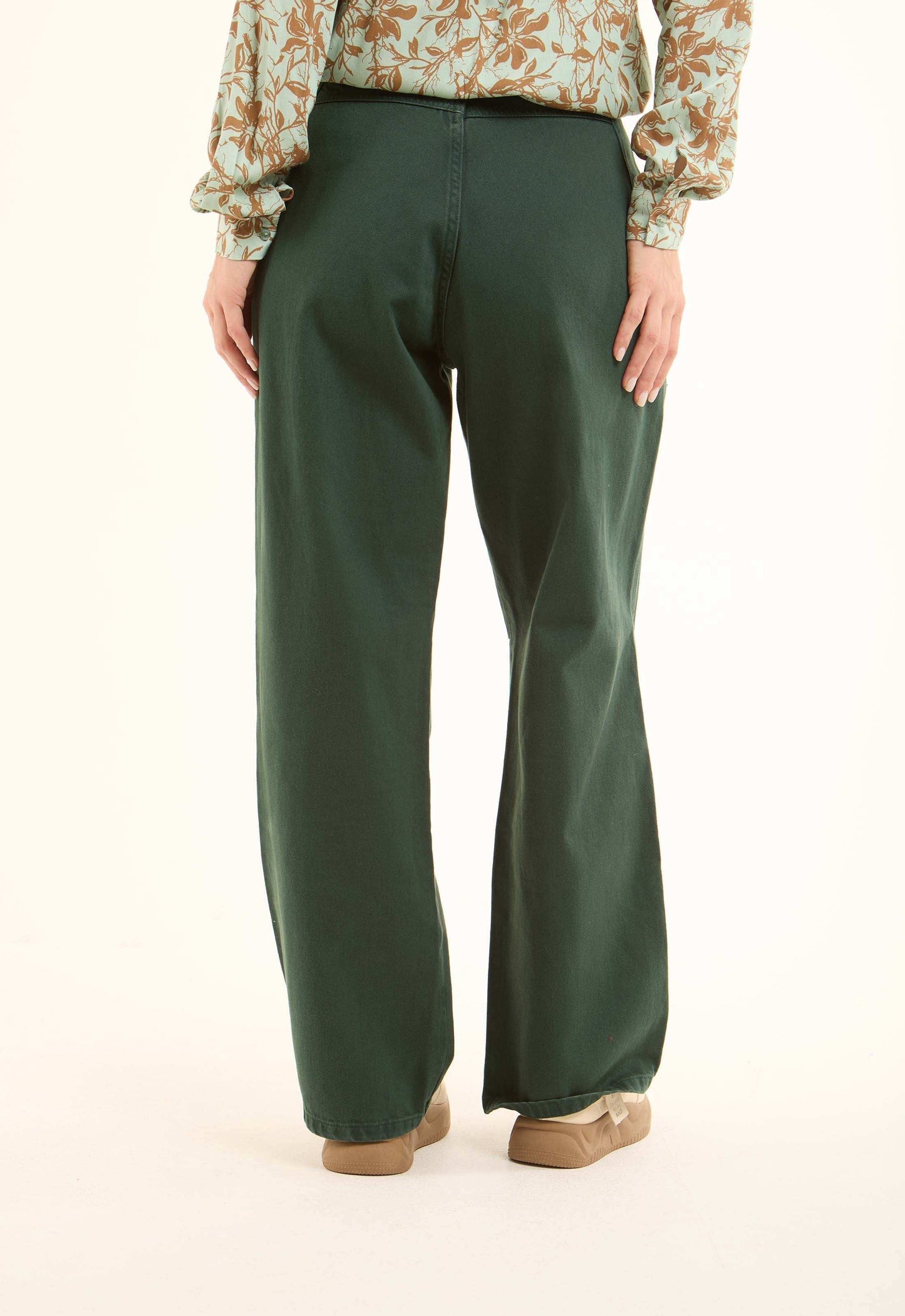 Structured Utility Wide-Leg Pants
