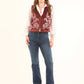 Vintage Velvet Vest with Embroidery & Brass Studs