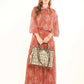 Patterned Chiffon Zipped Maxi Skirt