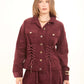 Corset-Lace Corduroy Jacket