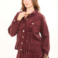 Corset-Lace Corduroy Jacket