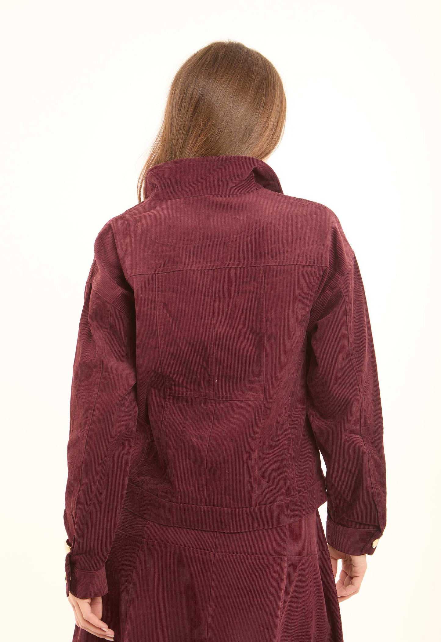Corset-Lace Corduroy Jacket