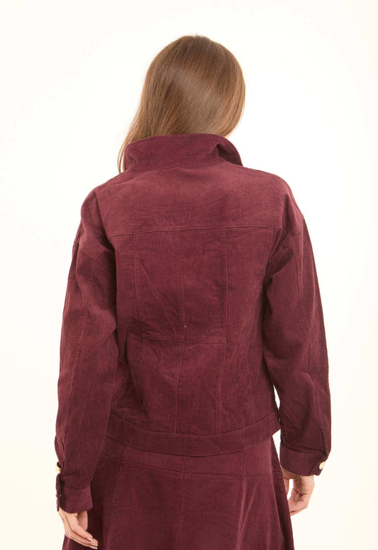 Corset-Lace Corduroy Jacket