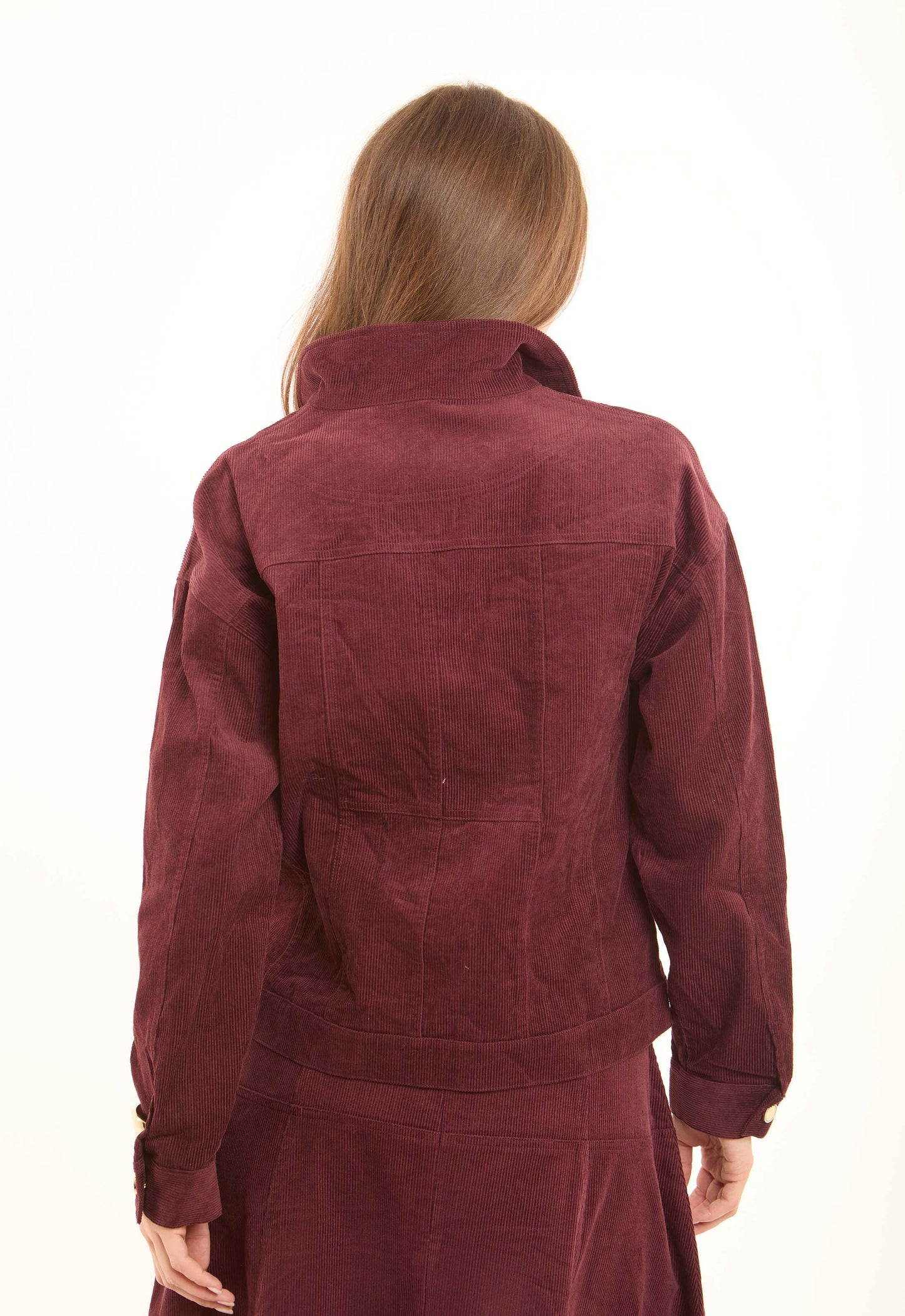 Corset-Lace Corduroy Jacket