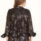 Sheer Leaf-Pattern Blend Shirt