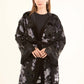 Velvet Floral Elegant Kimono with Fringed Sleeves