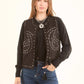 Embellished Silver Studs Lace-Up Vest