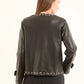Metal-Stud Faux-Leather Jacket