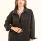 Studded Oversized Denim Overshirt