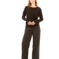 Metal Studs Pullover with Ruffled Pullover