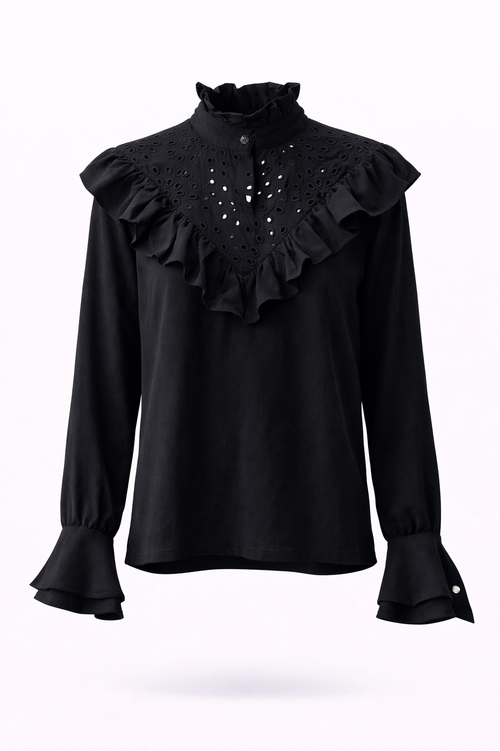 Noir Victorian-Inspired Top