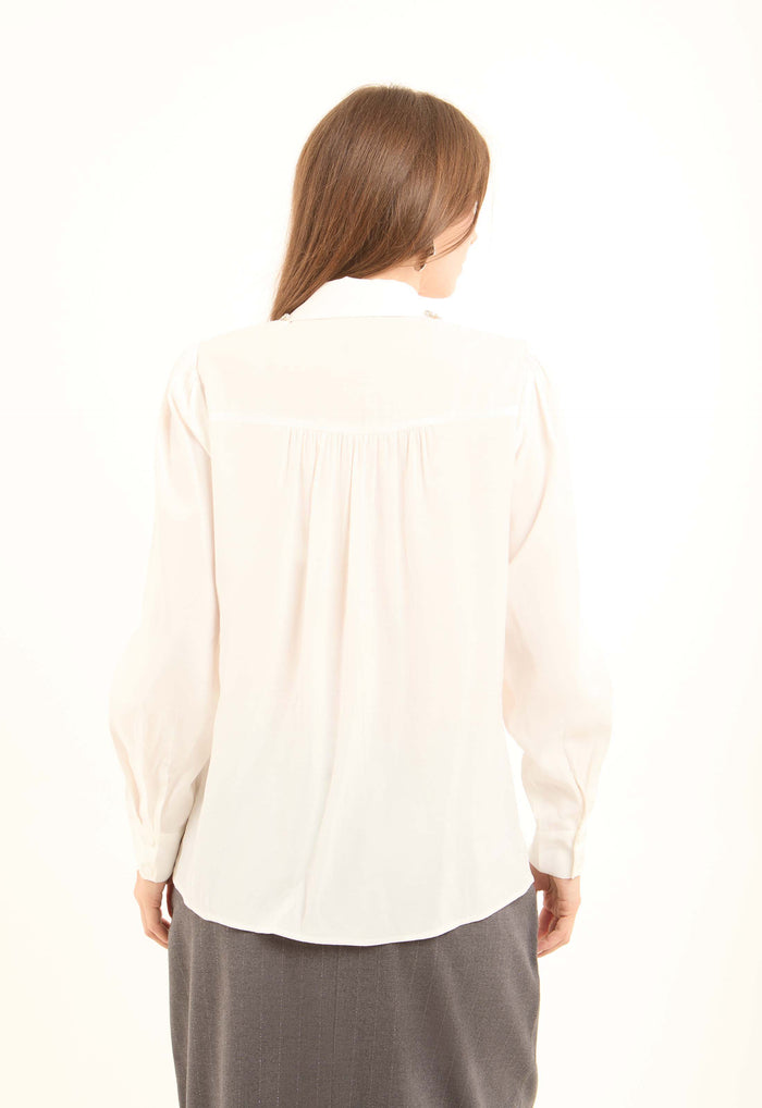 Chain-Detail Rayon Shirt