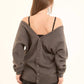 Deep V-Neck Buttoned Winter Cardigan