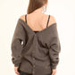 Deep V-Neck Buttoned Winter Cardigan