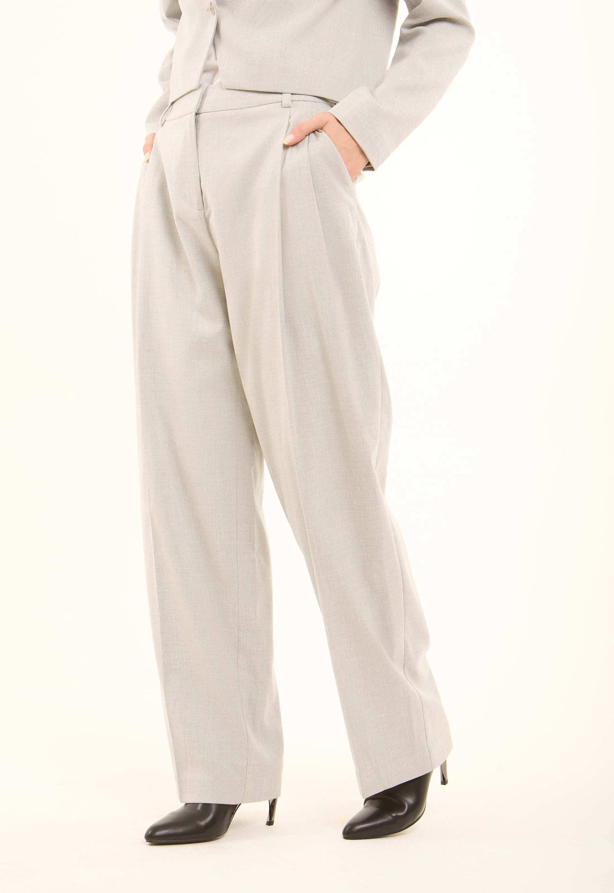Wide Leg Suit Pants