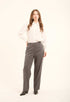 Pinstripe Straight Suit Pants
