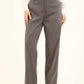 Pinstripe Straight Suit Pants