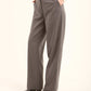 Pinstripe Straight Suit Pants
