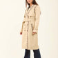 Embroidered Trim Trench Coat
