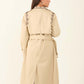 Embroidered Trim Trench Coat