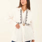 Classic Collar Soft Embroidered Blouse