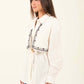 Classic Collar Soft Embroidered Blouse