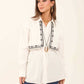 Classic Collar Soft Embroidered Blouse