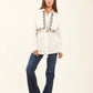 Classic Collar Soft Embroidered Blouse