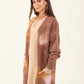 Dip-Dye Fashionable Long Winter Cardigan