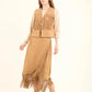 Fashionable Embroidered Boho Vest with Fringes