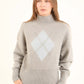 Front Stitched Crystal Studs Casual Pullover