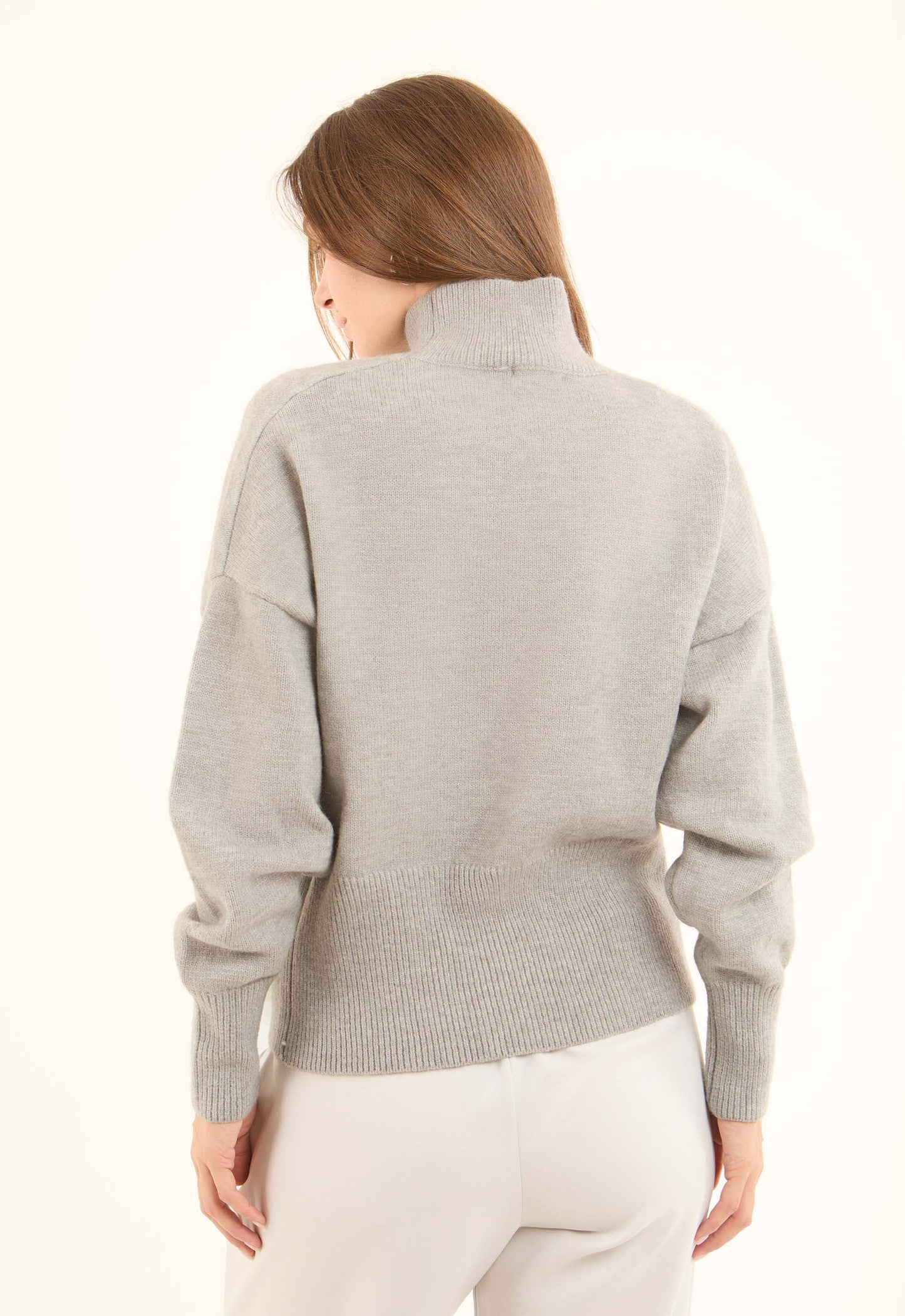 Front Stitched Crystal Studs Casual Pullover