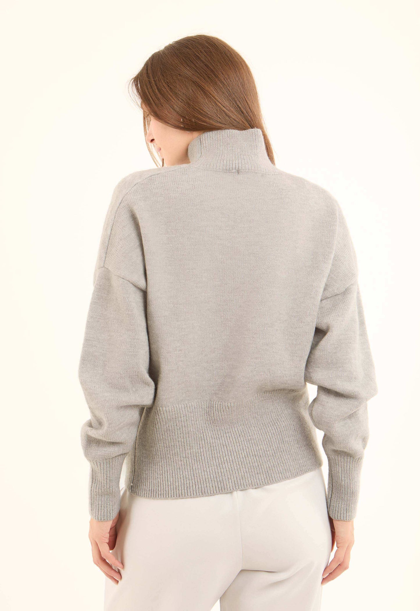Front Stitched Crystal Studs Casual Pullover