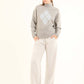 Front Stitched Crystal Studs Casual Pullover